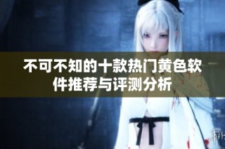不可不知的十款热门黄色软件推荐与评测分析