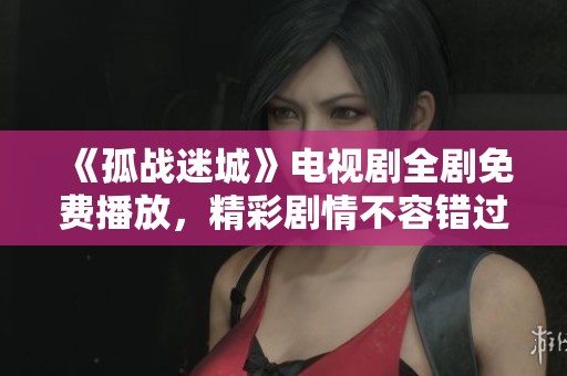 《孤战迷城》电视剧全剧免费播放，精彩剧情不容错过