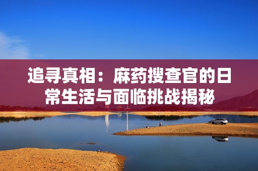 追寻真相：麻药搜查官的日常生活与面临挑战揭秘